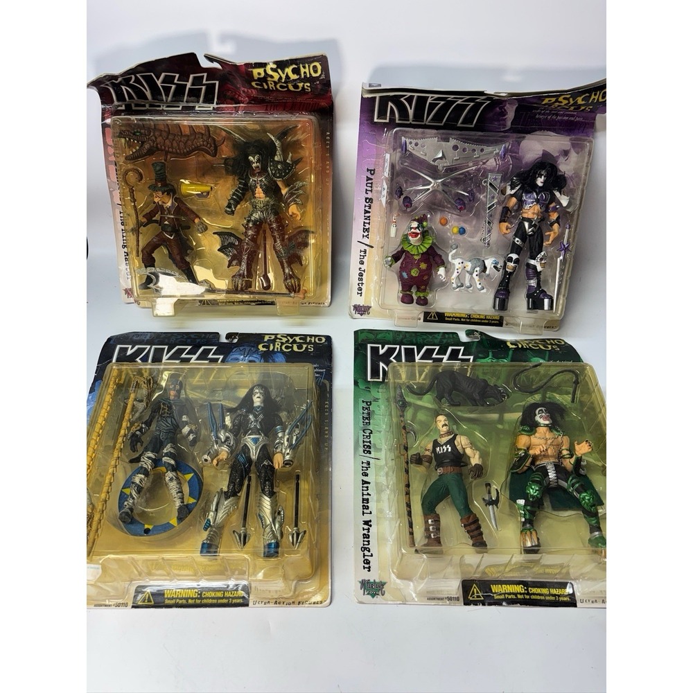 KISS Psycho Circus McFarlane Toys 1998 Action Figure Set Lot of 4 NEW Sealed